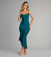 Afterparty Chic Cowl Neck Midi Dress